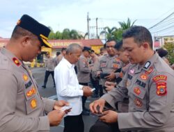Wakapolres Lhokseumawe Pimpin Pemeriksaan Gaktiblin Usai Apel Pagi