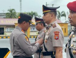 Kapolres Lhokseumawe Pimpin Upacara Sertijab Kasat Intelkam, Kasat Reskrim, dan Kapolsek Muara Batu