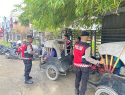 Patroli Presisi Polres Lhokseumawe Sapa Pengemudi Becak Motor, Wujudkan Keamanan Humanis di Ruang Publik