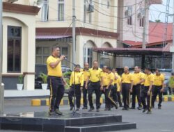 Wakapolres Pimpin Olahraga Pagi, Polres Lhokseumawe Tingkatkan Kebugaran Personel