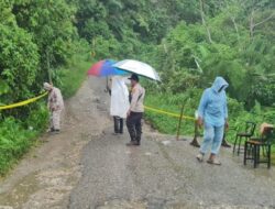 Hujan Deras Picu Longsor di Gunung Salak, Polres Lhokseumawe Pasang Police Line dan Imbau Pengendara Waspada