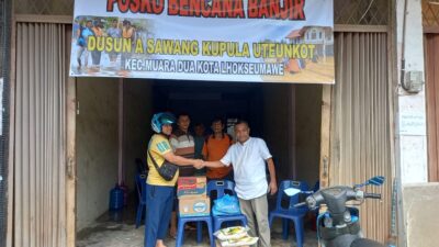 Bantu Warga, Dusun A Sawang Kupula Dirikan Posko dan Dapur Umum untuk Korban Banjir