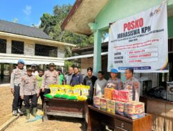 Polres Lhokseumawe Salurkan Bantuan ke Posko Pengungsian Simpang Keramat, Kapolres: Polisi Hadir untuk Masyarakat