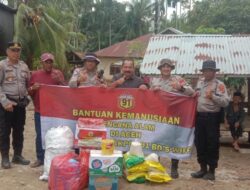 Ringankan Beban Korban Banjir, Kapolres Lhokseumawe Kirim Bansos ke Meurah Mulia