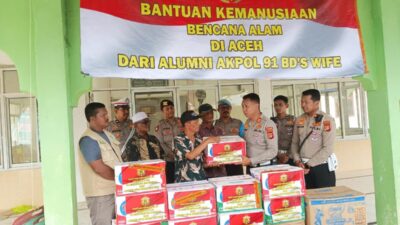 Kapolres Lhokseumawe Salurkan Bantuan Alumni Akpol 91 ke Warga Bluka Tebai melalui Kasat Lantas
