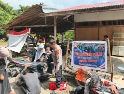 Sat Binmas Polres Lhokseumawe Gelar Servis dan Cuci Motor Gratis untuk Warga Terdampak Banjir
