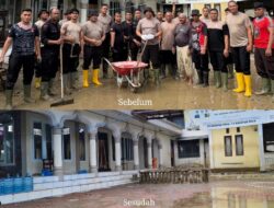 Hari Kedua Pembersihan, Polres Lhokseumawe Wujudkan Meunasah Blang Peuria Lebih Bersih dan Nyaman untuk Beribadah