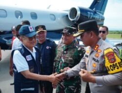 Kapolres Lhokseumawe Bersama Forkopimda Sambut Ketua Umum PMI Tinjau Lokasi Pengungsian