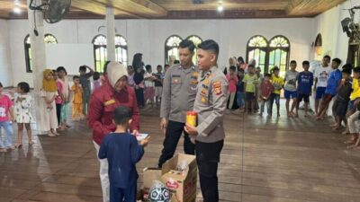 Polres Lhokseumawe Gelar Trauma Healing untuk Anak-Anak Terdampak Banjir di Desa Ujung Pacu