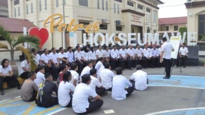 Tingkatkan Kompetensi Penyidik, Sat Reskrim Polres Lhokseumawe Gelar Belajar Rutin