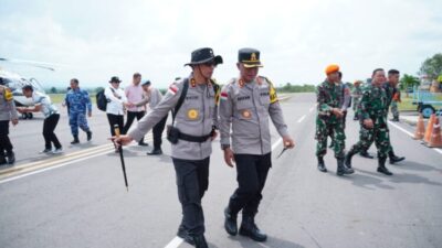 Kapolres Lhokseumawe Sambut Kedatangan Kapolda Aceh Terkait Penanganan Bencana Alam
