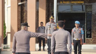 Pemulihan Pascabanjir, Kapolres Lhokseumawe Instruksikan Personel Pegang Sekop dan Cangkul