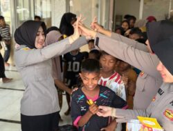 Polwan Peduli Kemanusiaan Salurkan Sembako dan Pulihkan Trauma Anak Korban Banjir di Aceh Utara
