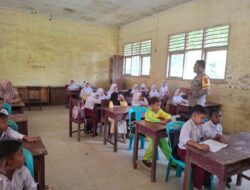 Polsek Muara Satu Gelar Saweu Sikula, Pastikan Sekolah Siap Beraktivitas Pascabanjir