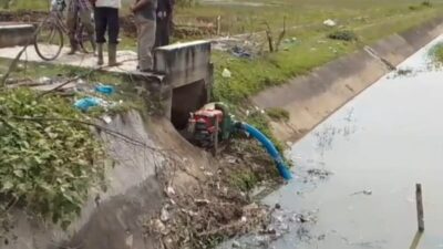 Bendung DI Krueng Pase Rusak, Petani Meurah Mulia Andalkan Sumur Bor untuk Selamatkan Sawah