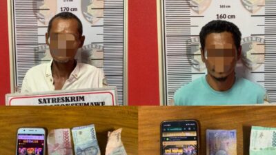 Main Judi Online Slot Mahjong, Dua Pria Diamankan Polisi di Terminal Mongeudong