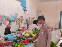 Cegah Guantibmas, Polsek Blang Mangat Gelar Patroli Dialogis di Pasar Keude Punteut