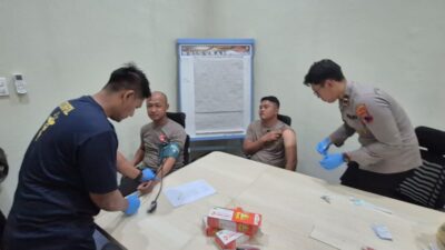 Sidokkes Polres Lhokseumawe Gelar Baktikes, Jaga Kesehatan Personel Jelang Pelaksanaan Tugas