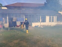 Cegah Malaria dan DBD, Polres Lhokseumawe Fogging Mako dan Asrama Polri