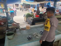 Cegah Aksi Kriminalitas, Polsek Blang Mangat Intensifkan Monitoring di Pasar Keude Punteut