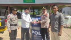 Polres Lhokseumawe Salurkan Bantuan Tandon Air ke Balai Pengajian di Muara Satu