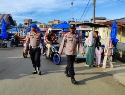 Jelang Berbuka Puasa, Polsek Muara Satu Intensifkan Patroli di Pasar Batuphat Timur