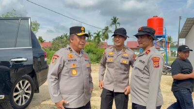 Tim Lemdiklat Polri Tinjau Pengabdian Mahasiswa STIK-PTIK Angkatan 83/WPS di Huntara Blang Naleung Mameh