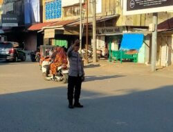 Polsek Banda Sakti Atur Lalu Lintas di Titik Rawan Kemacetan Jelang Berbuka Puasa