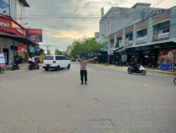 Jelang Berbuka Puasa, Polsek Banda Sakti Atur Lalu Lintas di Titik Rawan Kemacetan
