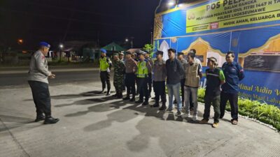 Apel Malam Pos Pelayanan Ops Ketupat Seulawah Digelar di Terminal Kandang, Personel Gabungan Siap Beri Pelayanan Maksimal
