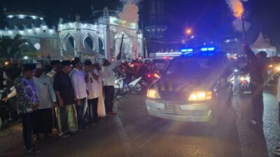 Polisi Amankan Pawai Takbir Idul Fitri 1447 H di Dewantara, Ratusan Warga Ikut Meriahkan