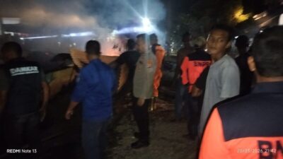 Polisi Datangi TKP Kebakaran Tiga Rumah di Blang Mangat, Kerugian Ditaksir Rp100 Juta