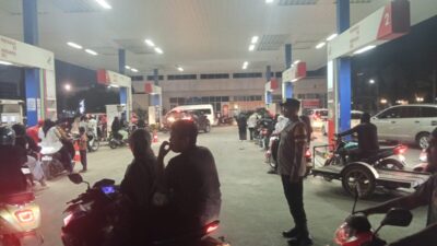 Momentum Lebaran, Polsek Banda Sakti Perketat Pengamanan SPBU dan Titik Rawan