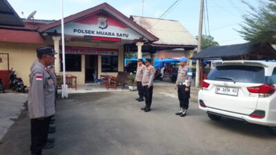 Kapolsek Muara Satu Pimpin Apel Pagi, Tekankan Disiplin dan Profesionalitas Personel