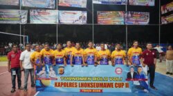 Laga Pembuka Kapolres Lhokseumawe Cup II Dramatis, Meurah Mulia Tumbangkan Yanco VC 3-2