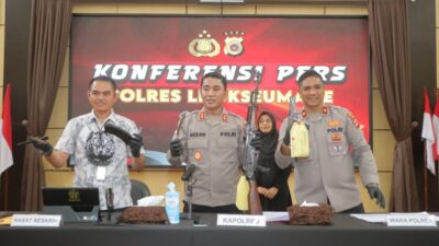 Polres Lhokseumawe Ungkap Kasus Senpi Ilegal, Dua Tersangka Diamankan, Satu DPO Diburu