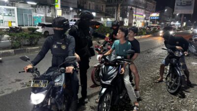 Cegah Kenakalan Remaja, Tim Star Polres Lbokseumawe Amankan 8 Sepeda Motor di Cunda