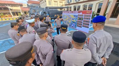 Polres Lhokseumawe Matangkan Pengamanan Kota Lewat Simulasi Sispamkota dan Tactical Wall Game