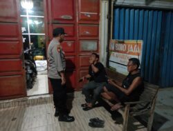 Patroli Malam Polsek Muara Dua Jaga Kondusivitas Kamtibmas di Sejumlah Desa