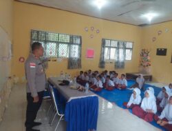 Kapolsek Blang Mangat Edukasi Bahaya Bullying dan Pentingnya Disiplin di SD Negeri 6 Lhokseumawe