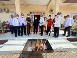 Sat Resnarkoba Polres Lhokseumawe Musnahkan 1,4 Kilogram Sabu dan Puluhan Gram Ganja