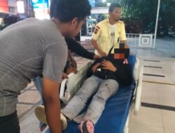 Truk Colt Diesel dan Honda CBR Terlibat Kecelakaan di Keude Cunda