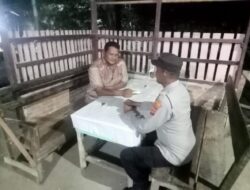 Patroli Dialogis Malam Hari, Polsek Blang Mangat Antisipasi Gangguan Kamtibmas dan Kriminalitas