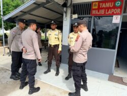 Sat Binmas Polres Lhokseumawe Cek Kesiapan Satpam PLN, Tekankan Disiplin dan Kewaspadaan