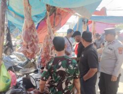 Polisi Perketat Pengamanan Pasar Meugang Idul Adha di Batuphat Timur