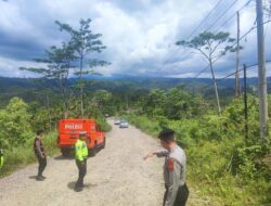 Pengamanan Wisata Gunung Salak, Personel Polres Lhokseumawe Patroli dan Pantau Titik Rawan Longsor