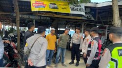 Patroli Wisata Pantai Ujong Blang, Personel Polres Lhokseumawe Sampaikan Imbauan Kamtibmas dan Pengawasan Anak