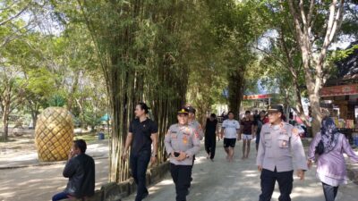 Polisi Hadir di Tengah Libur Idul Adha, Pengunjung Water Boom Mangat Ceria Berwisata dengan Aman dan Nyaman
