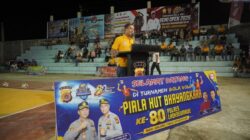 Kapolres Lhokseumawe Buka Turnamen Bola Voli HUT Bhayangkara ke-80, Arister VC PLN Menang 3-1 di Laga Perdana