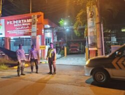 Patroli Malam Polsek Banda Sakti, Perkuat Sinergi dengan Satpam Pertamina Jaga Keamanan Wilayah